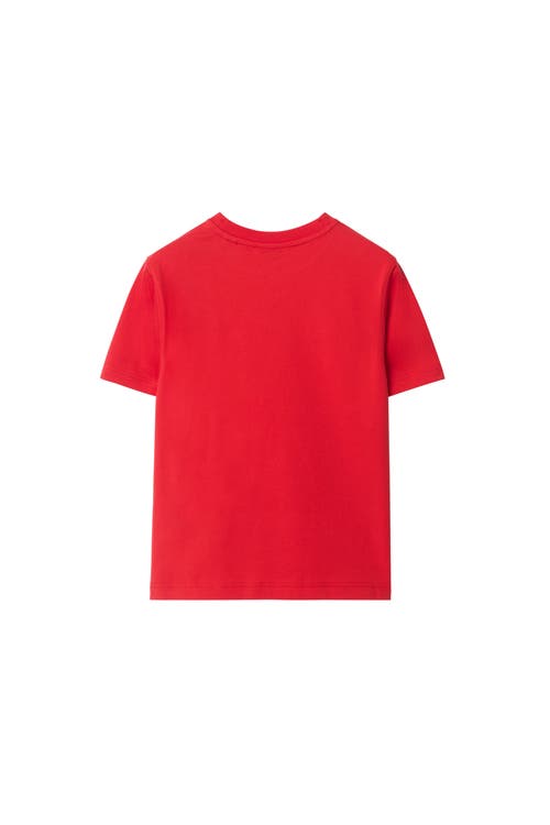 Burberry Ekd Cotton T-shirt In Red