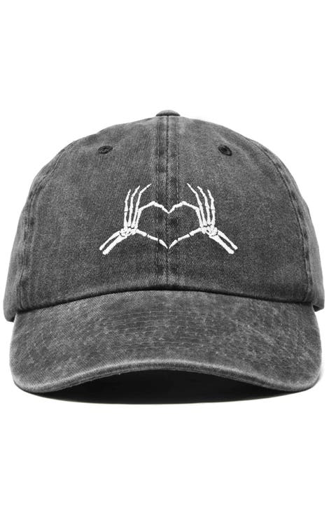 Skeleton Heart Embroidered Dad Hat