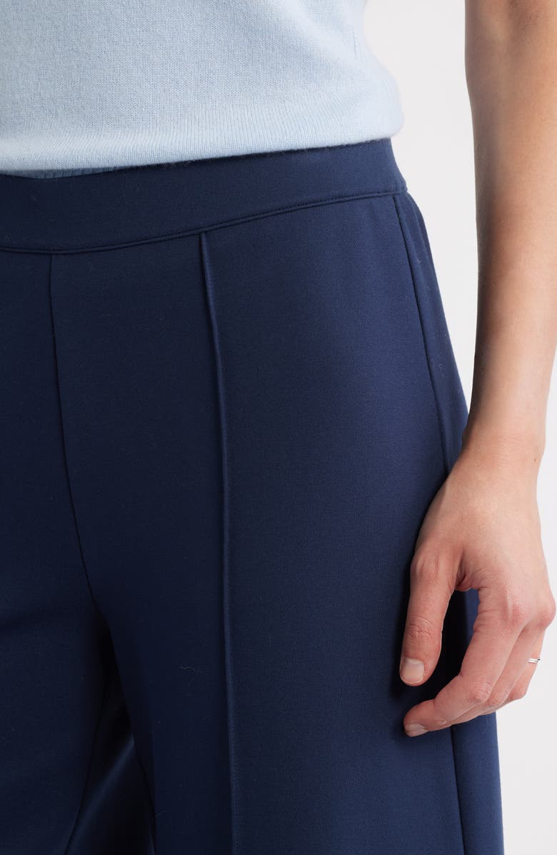 Caslon<sup>®</sup> Wide Leg Crop Ponte Pants, Alternate, color, Navy Still