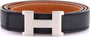 Pre-Owned Hermes Constance Reversible Belt Leather Thin