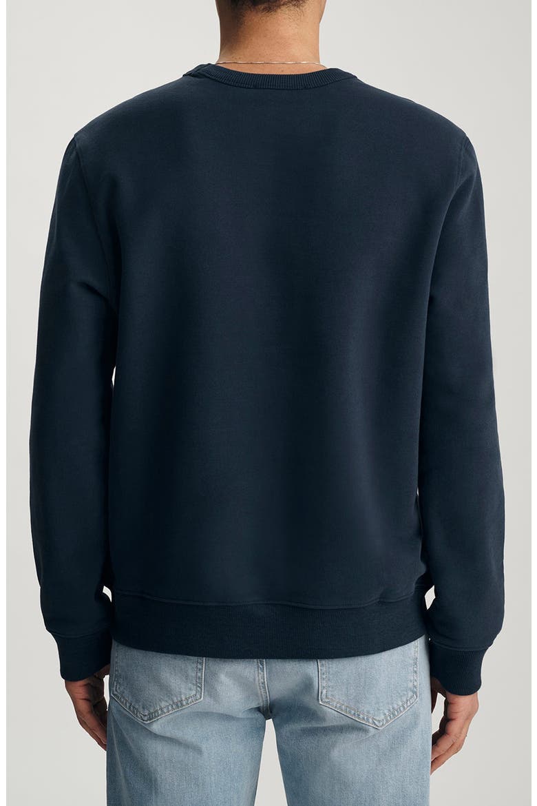 Crewneck Cotton Sweatshirt, Alternate, color, TOTAL ECLIPSE