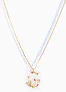 Girls Crew Flutterfly Initial Necklace