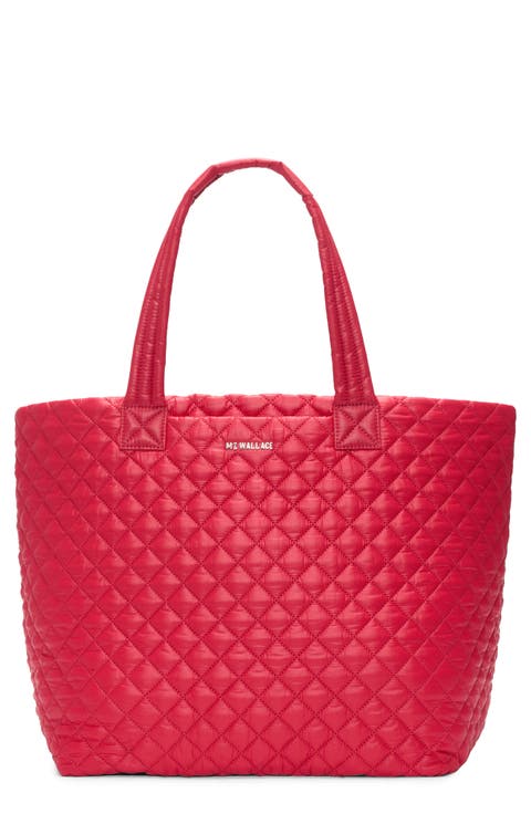 Large Metro Deluxe Diamond Quilted Nylon Tote