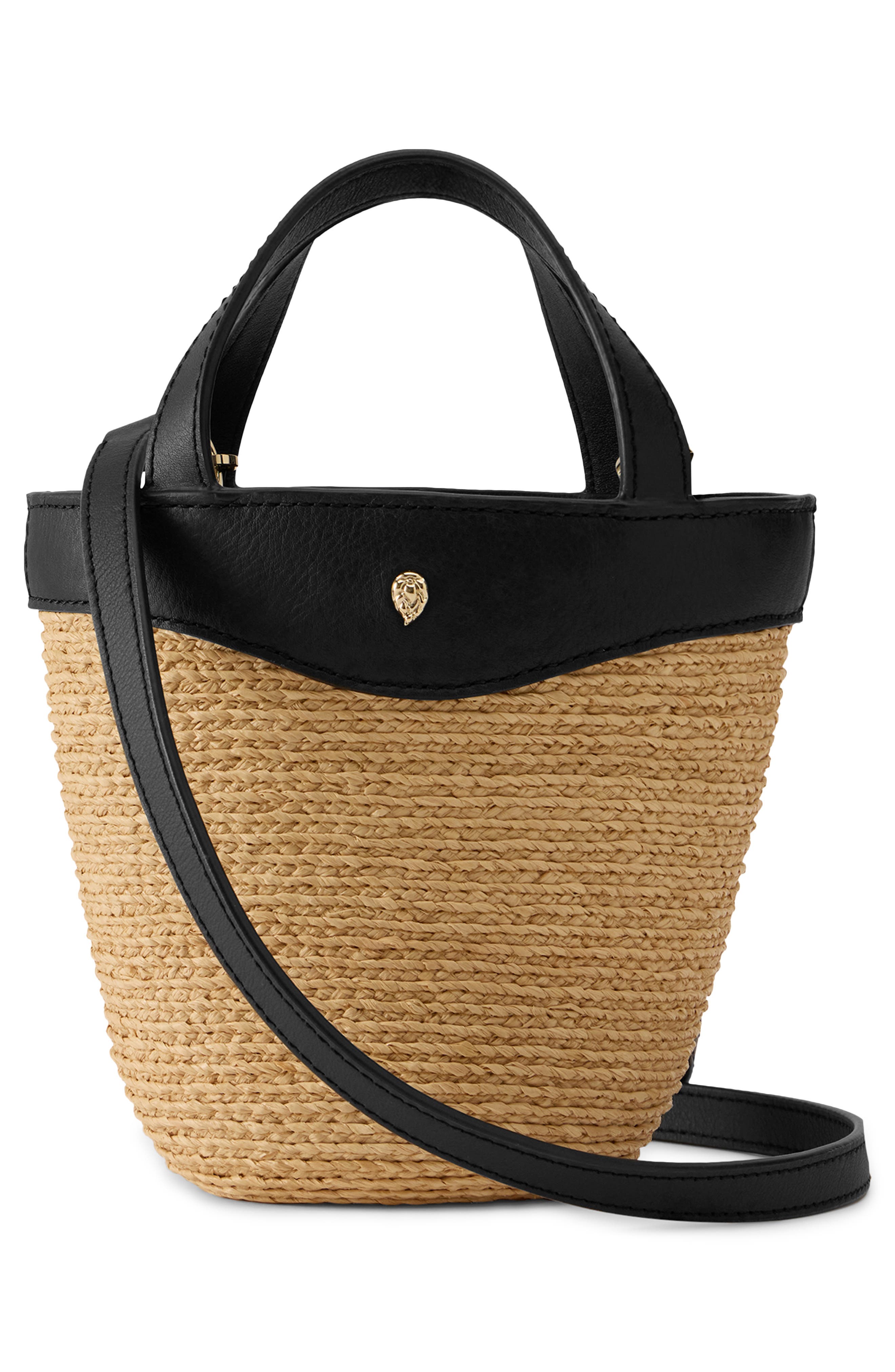 Helen Kaminski Ama Braided Raffia Bucket Bag, Alternate, color, 