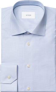 Eton Slim Fit Check Twill Dress Shirt