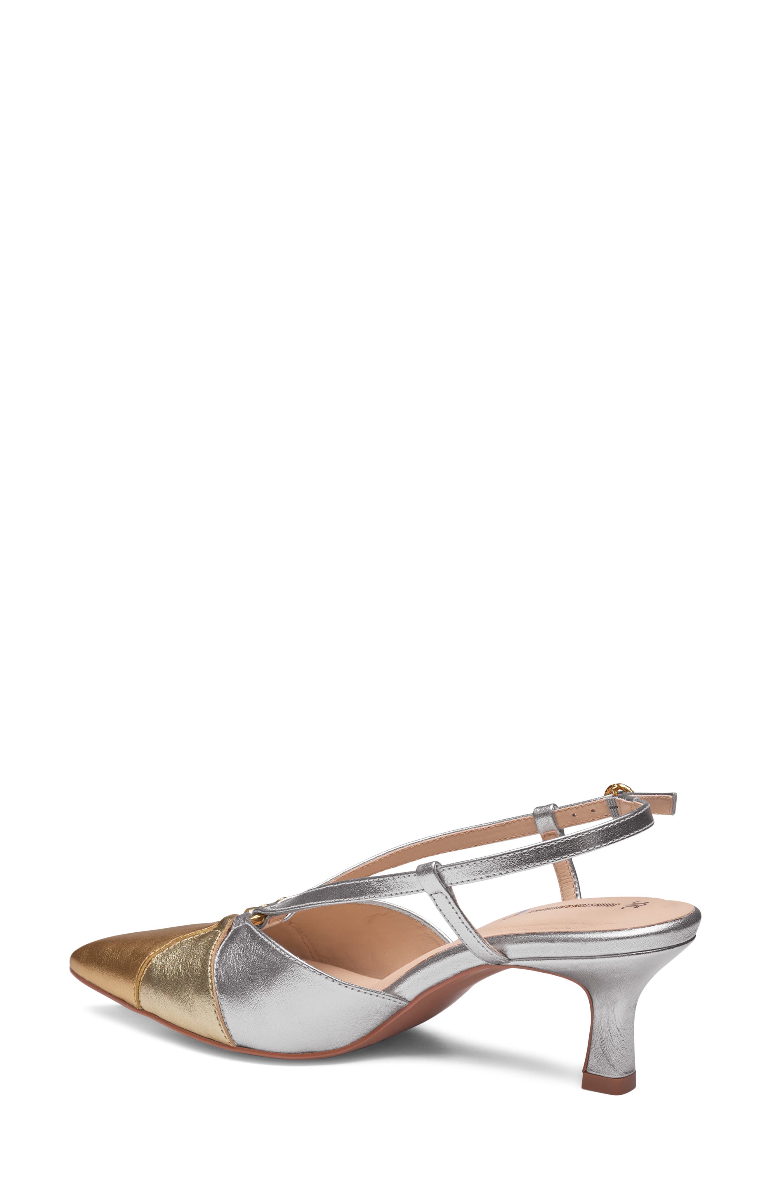 Johnston & Murphy Lindsey Ring Slingback Pump, Alternate, color, Gold Multi Metallic Sheepskin