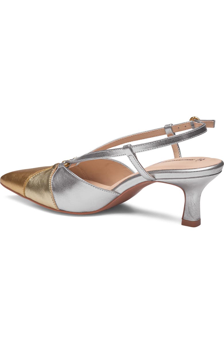 Johnston & Murphy Lindsey Ring Slingback Pump, Alternate, color, Gold Multi Metallic Sheepskin