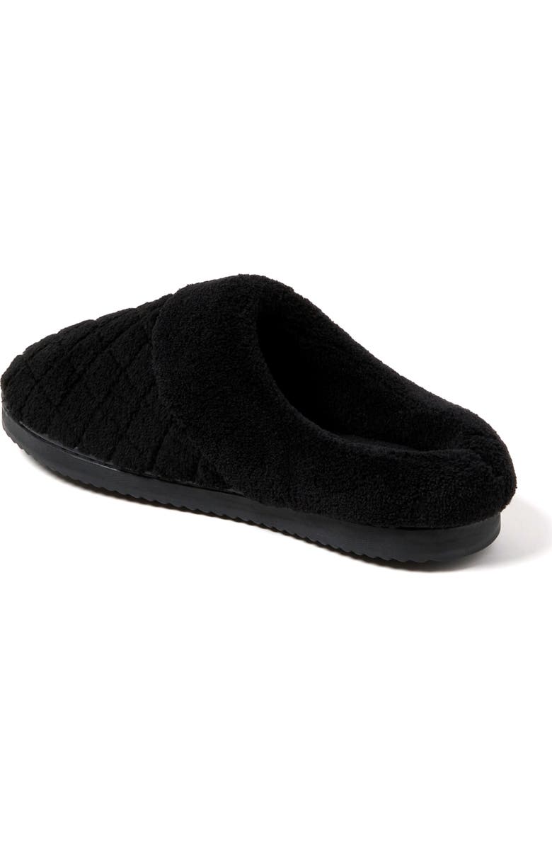 DEARFOAMS Libby Quilted Terry Clog Slipper, Alternate, color, Black