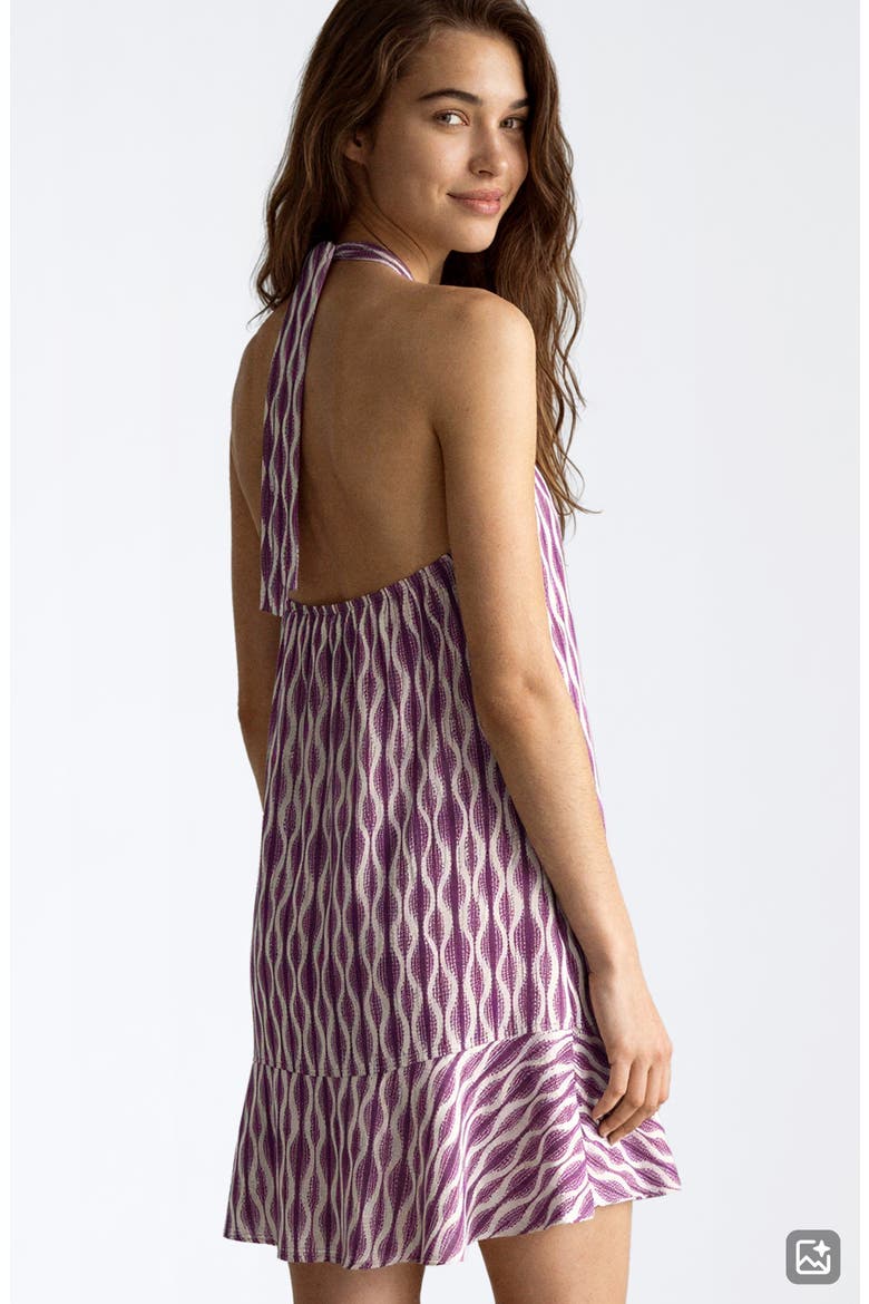 Printed Halter Minidress, Alternate, color, LILAC