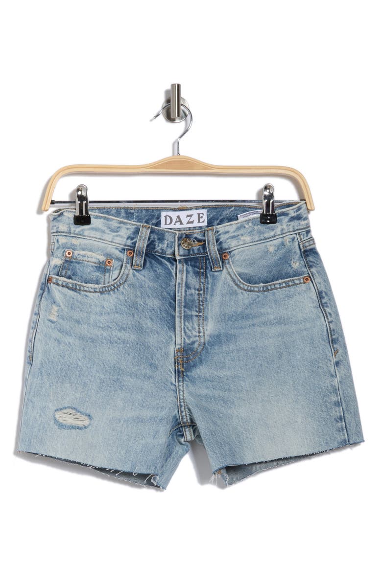 DAZE Daydreamer High Waist Cutoff Denim Shorts, Alternate, color,