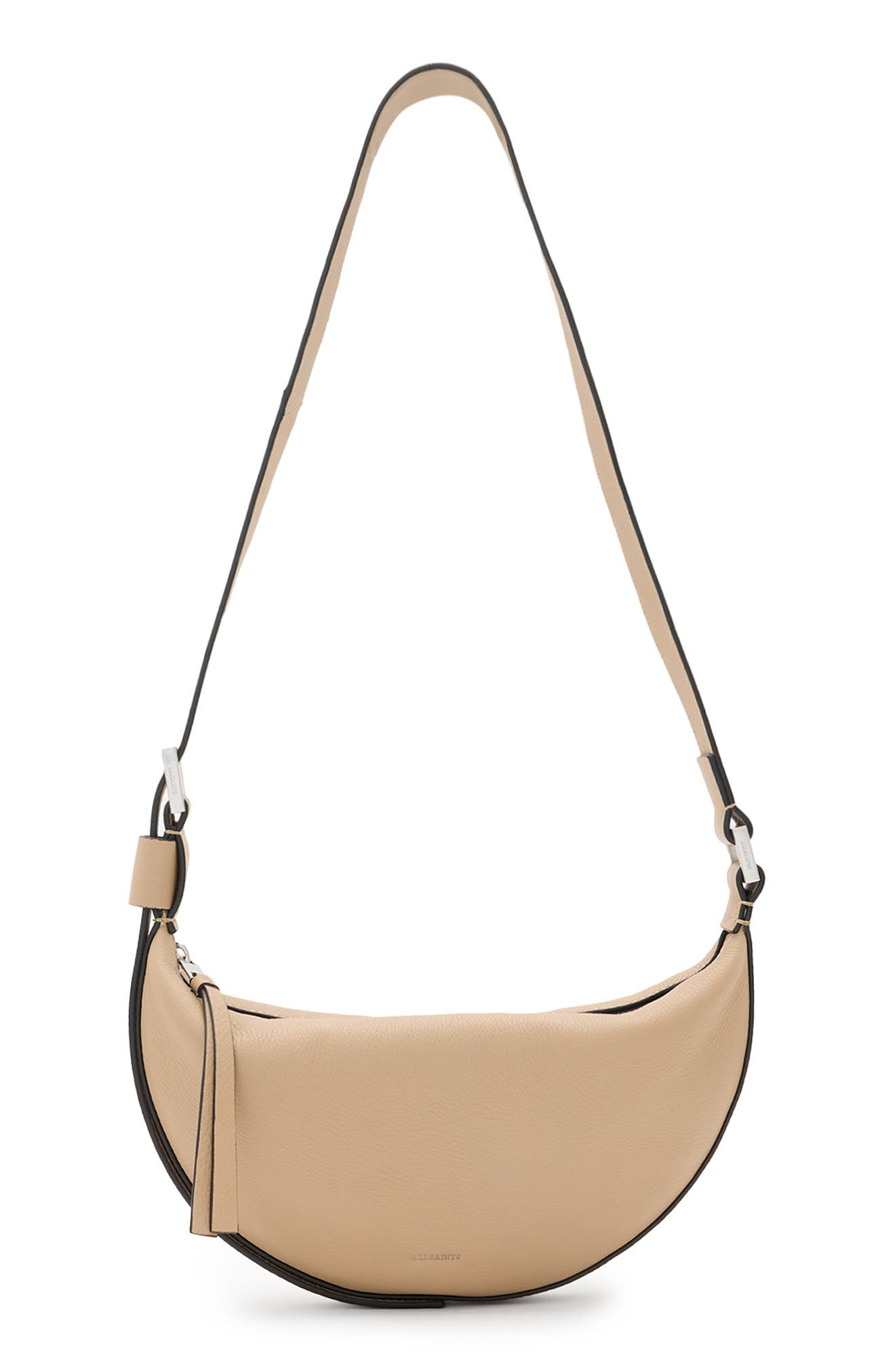 Half Moon Leather Crossbody Bag