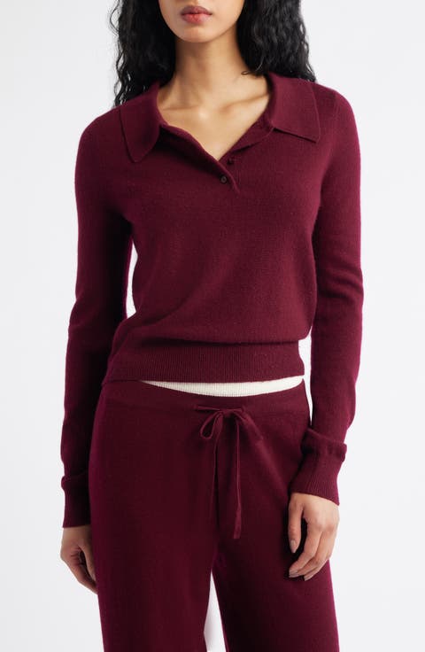 Tove Wool & Cashmere Polo Sweater