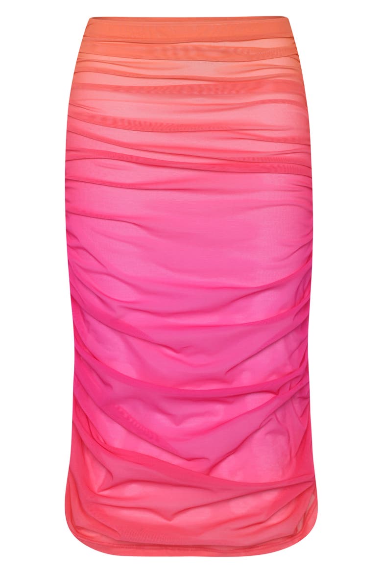 Ombré Illusions Ruched Convertible Cover-Up Skirt, Alternate, color, PINK