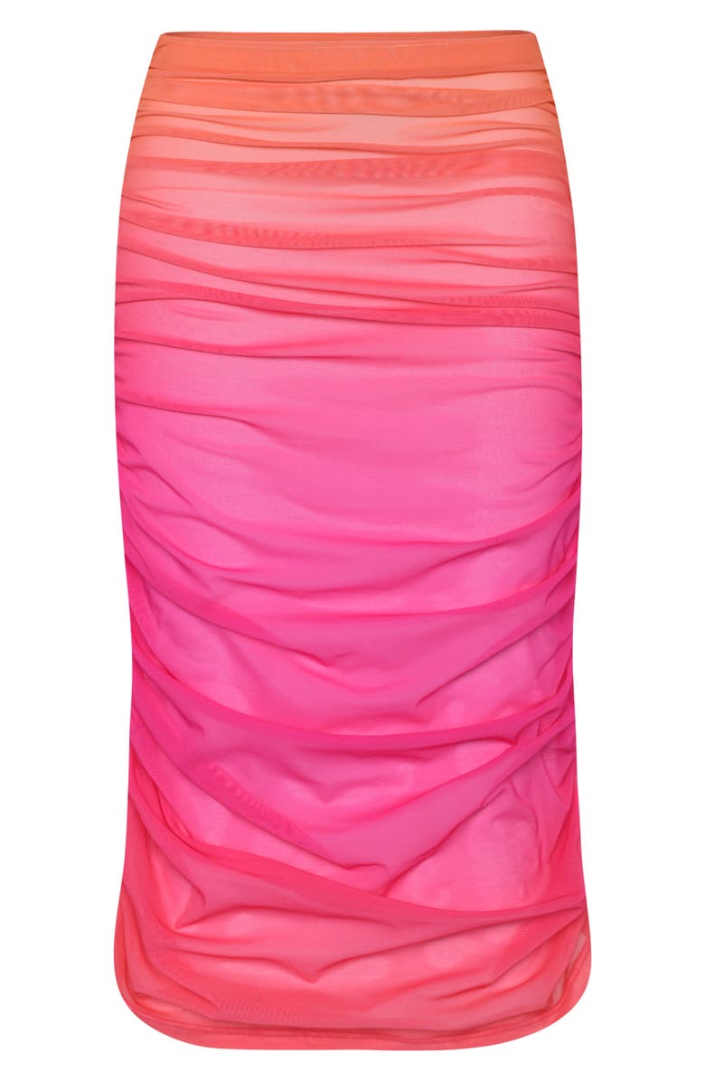 Sunshine 79 Ombré Illusions Ruched Convertible Cover-Up Skirt, Alternate, color, Pink