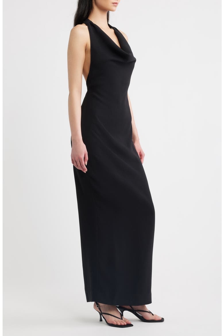 Rachel Halter Sheath Dress, Alternate, color, LICORICE