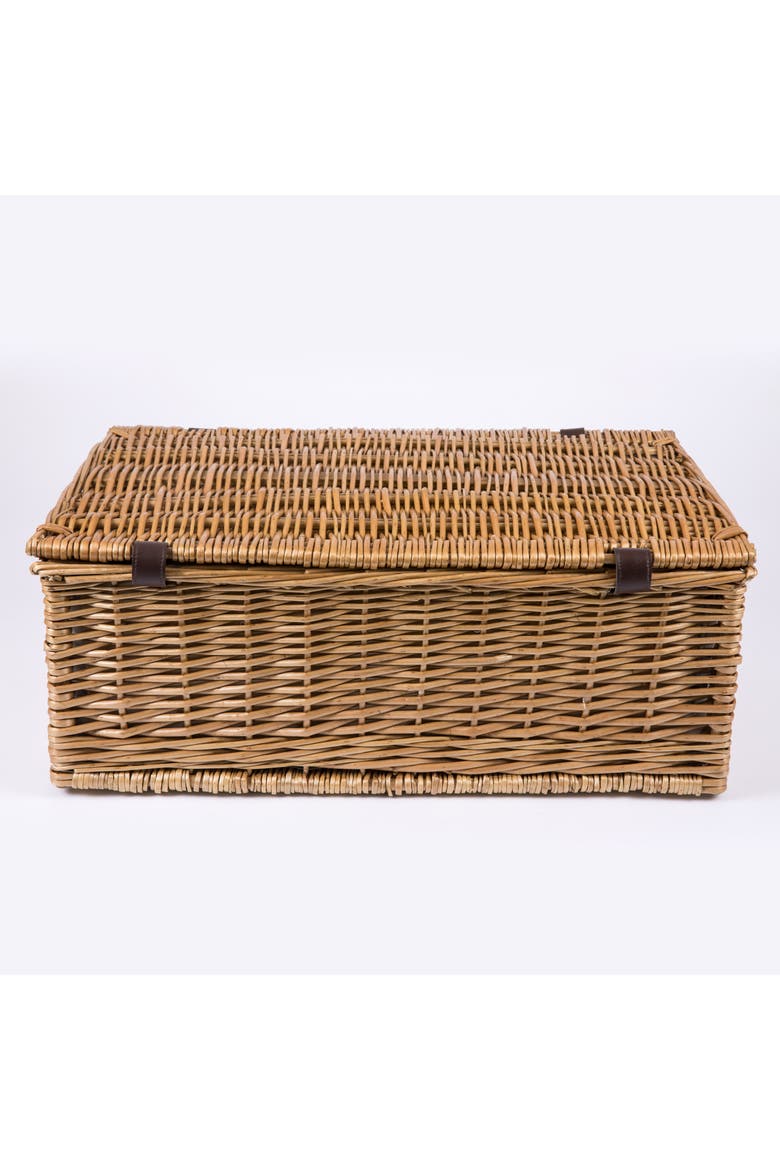 Newbury Picnic Basket, Alternate, color, Navy Blue Burgundy Plaid