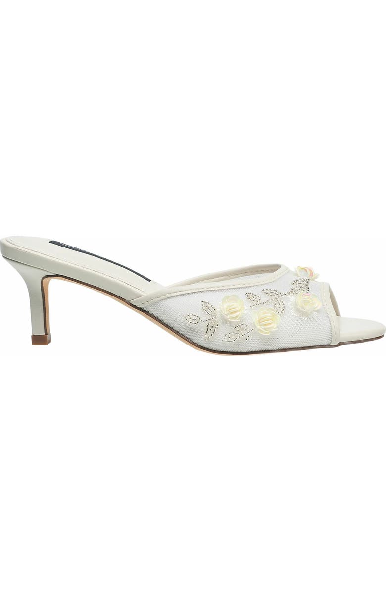 French Connection Ritz Mesh Kitten Heel, Alternate, color, White