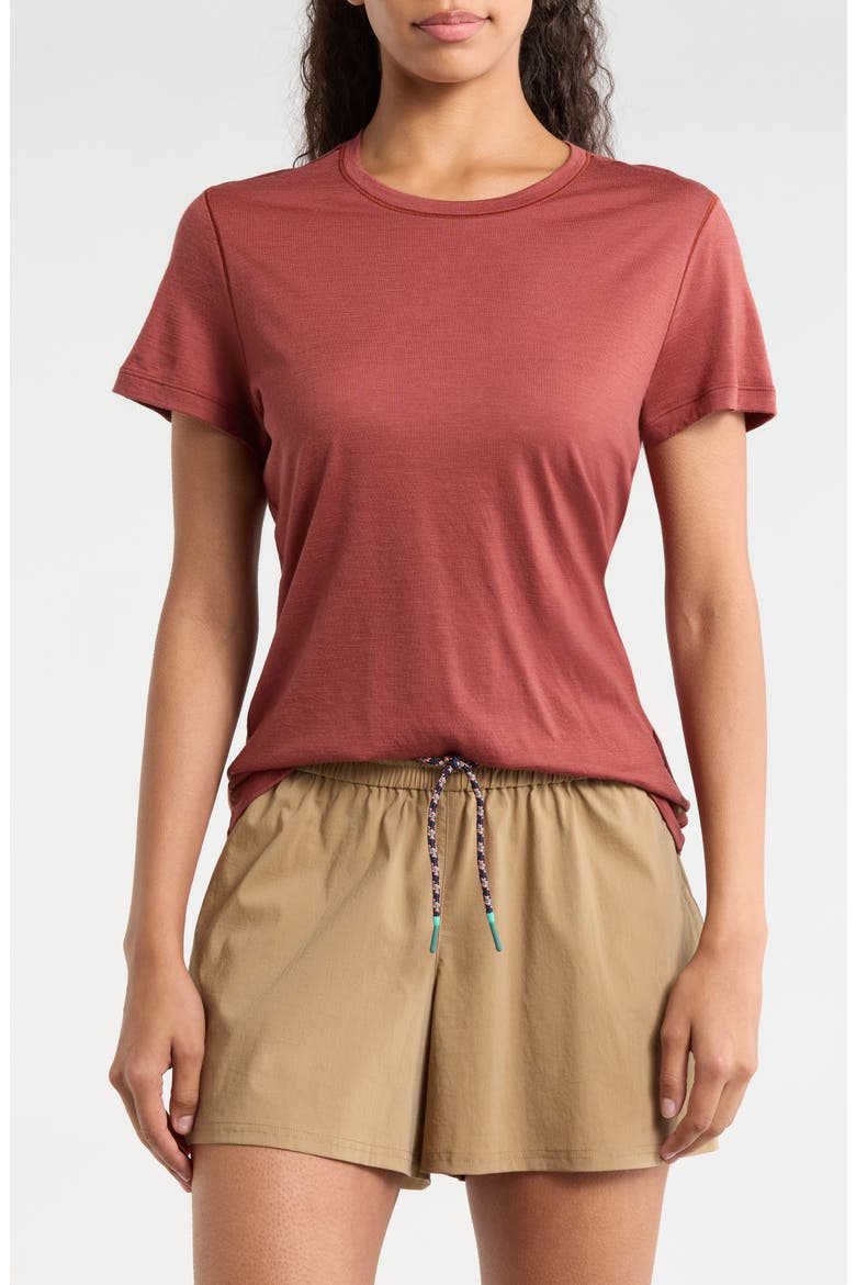Ultralite Short Sleeve Merino Wool Blend T-Shirt, Main, color, BURNT SIENNA