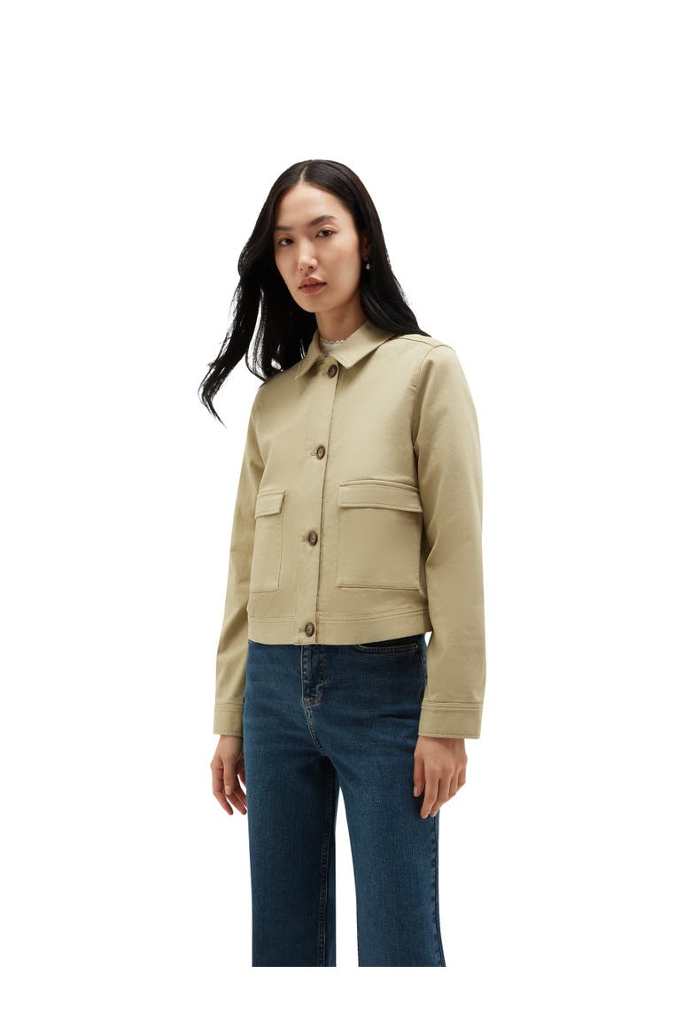 Manon Button-Front Utility Jacket, Main, color, Palesagegreen