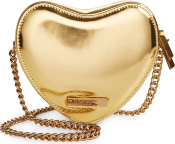 Kensington Heart Metallic Leather Crossbody Bag