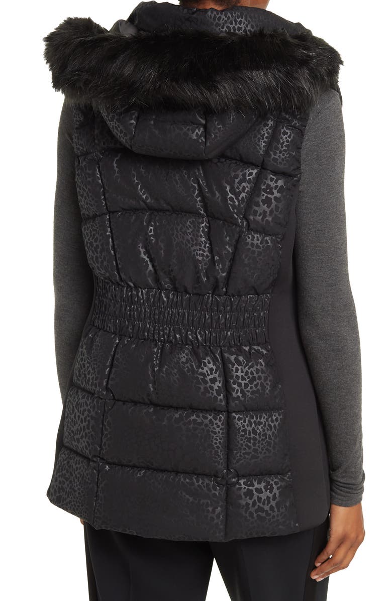 Michael Kors Faux Fur Trimmed Hooded Vest, Alternate, color,
