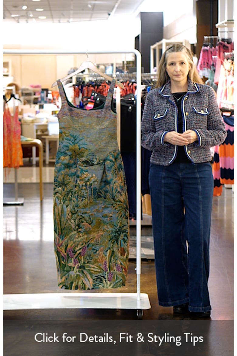 Petricor Sleeveless Jacquard Midi Dress video