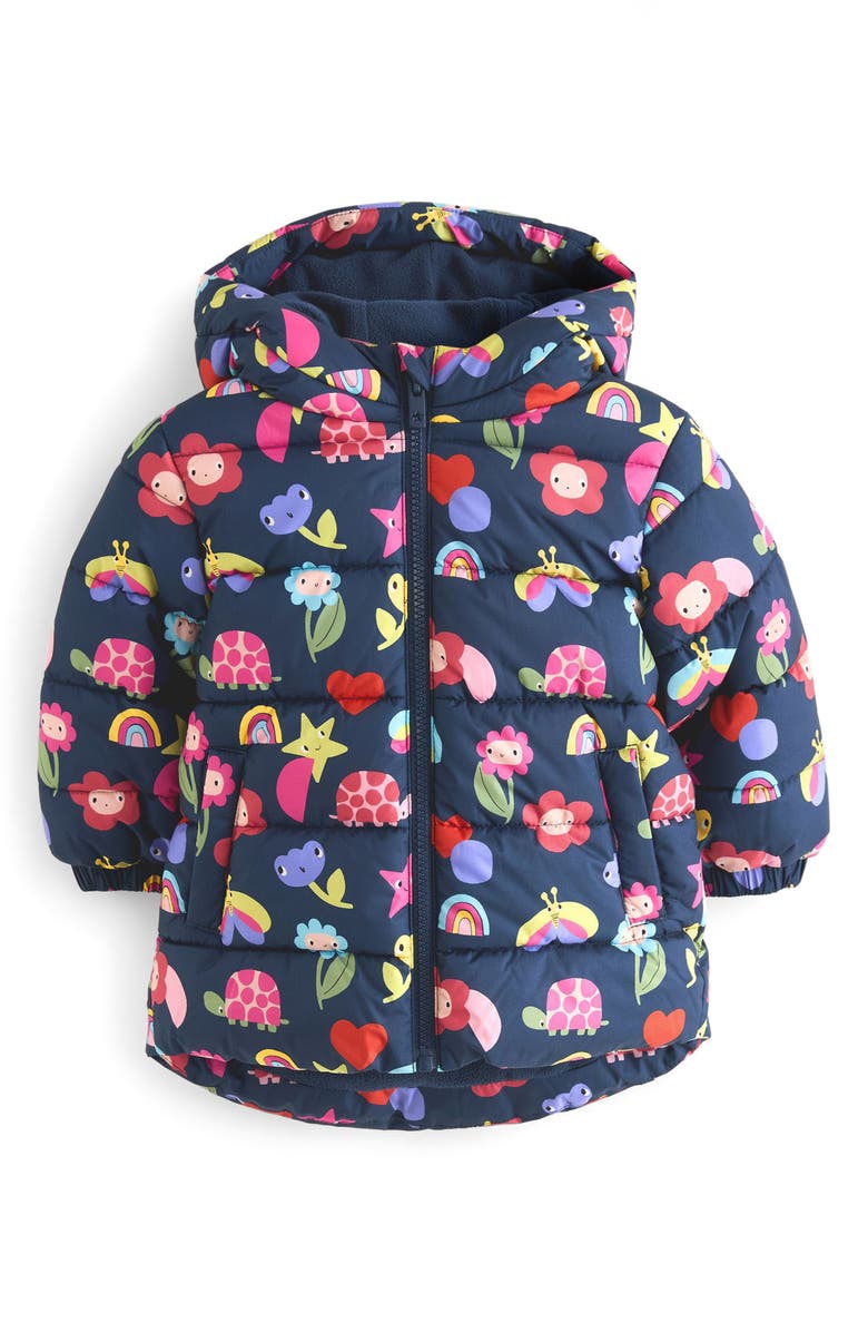 NEXT Kids' Print Hooded Puffer Jacket, Main, color, 