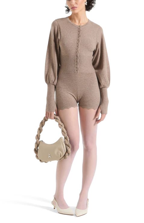 Michele Knitted Scallop Hem Playsuit