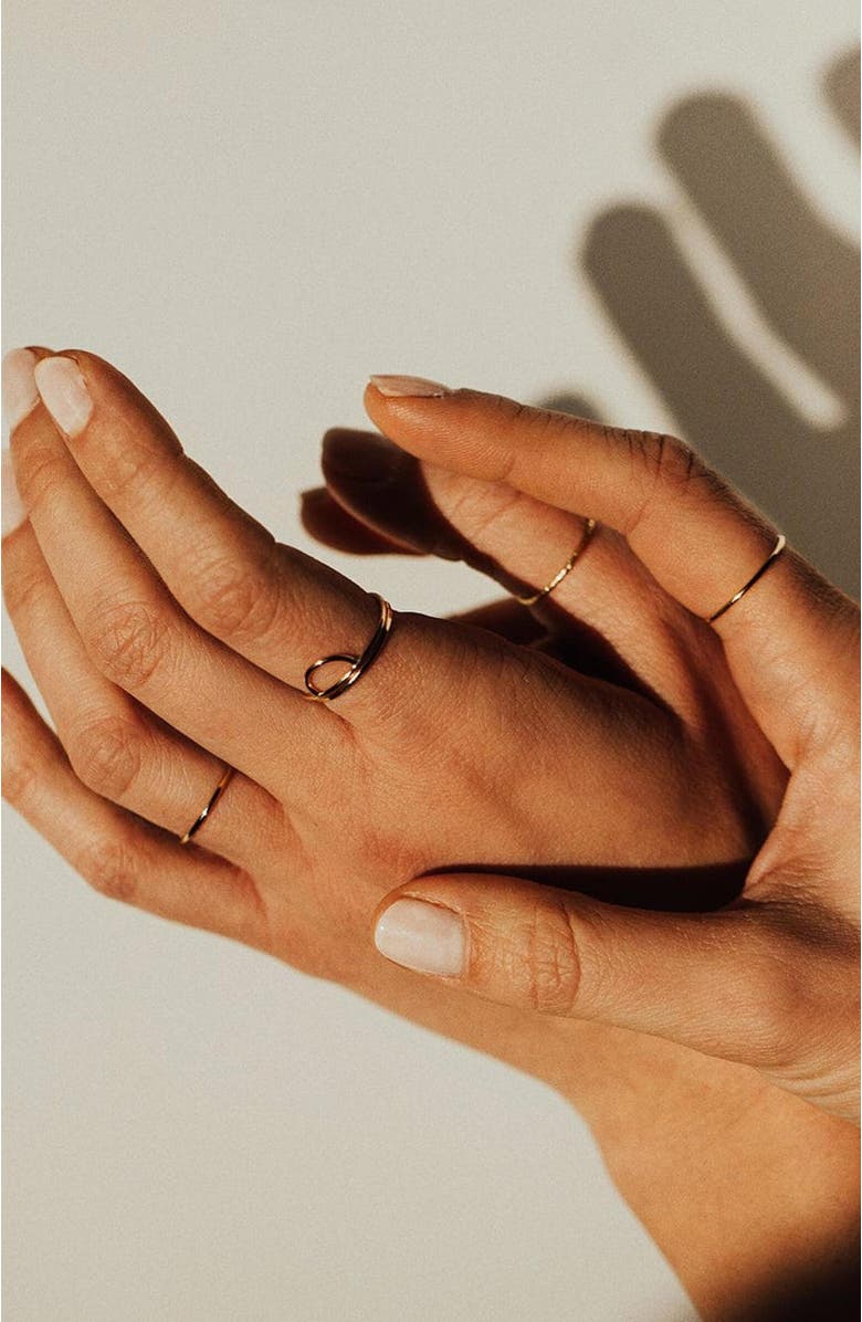 MADE BY MARY 14k Round Stacking Ring, Alternate, color, 14K Solid Gold