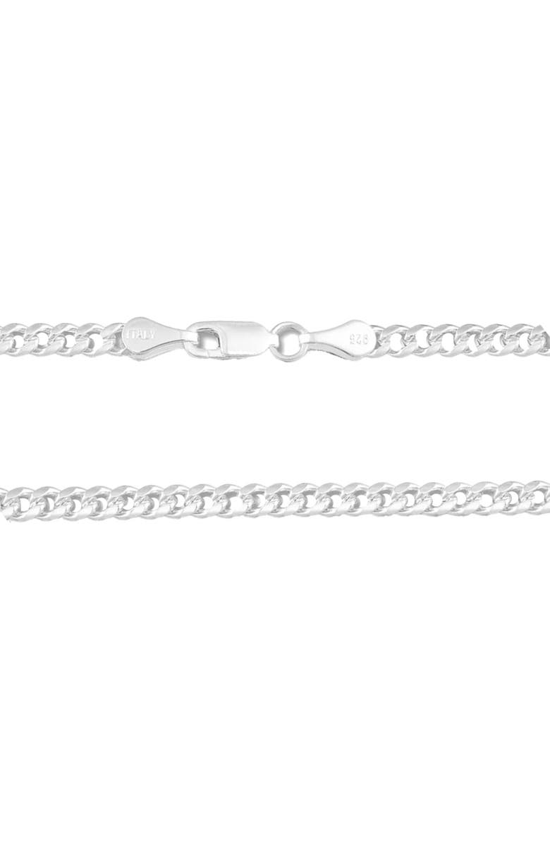 Donatello Gian Sterling Silver 2MM Curb Link Necklace, Alternate, color, Silver
