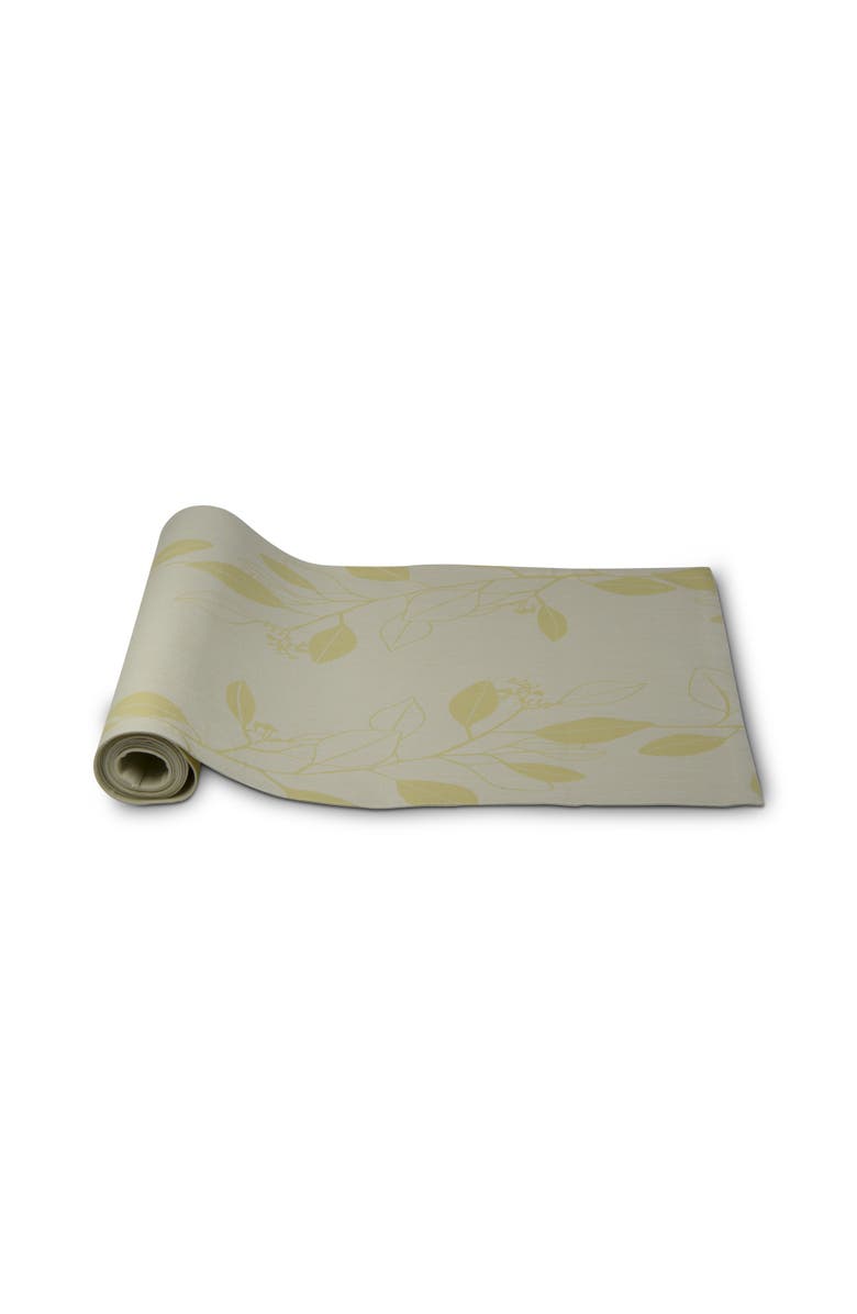 tag Eucalyptus Green Cotton Table Runner Machine Washable Spring, Main, color, Green