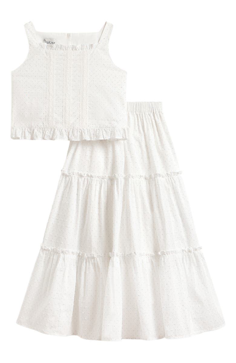 Pippa & Julie Kids' Polka Dot Tank & Maxi Skirt Set, Main, color,
