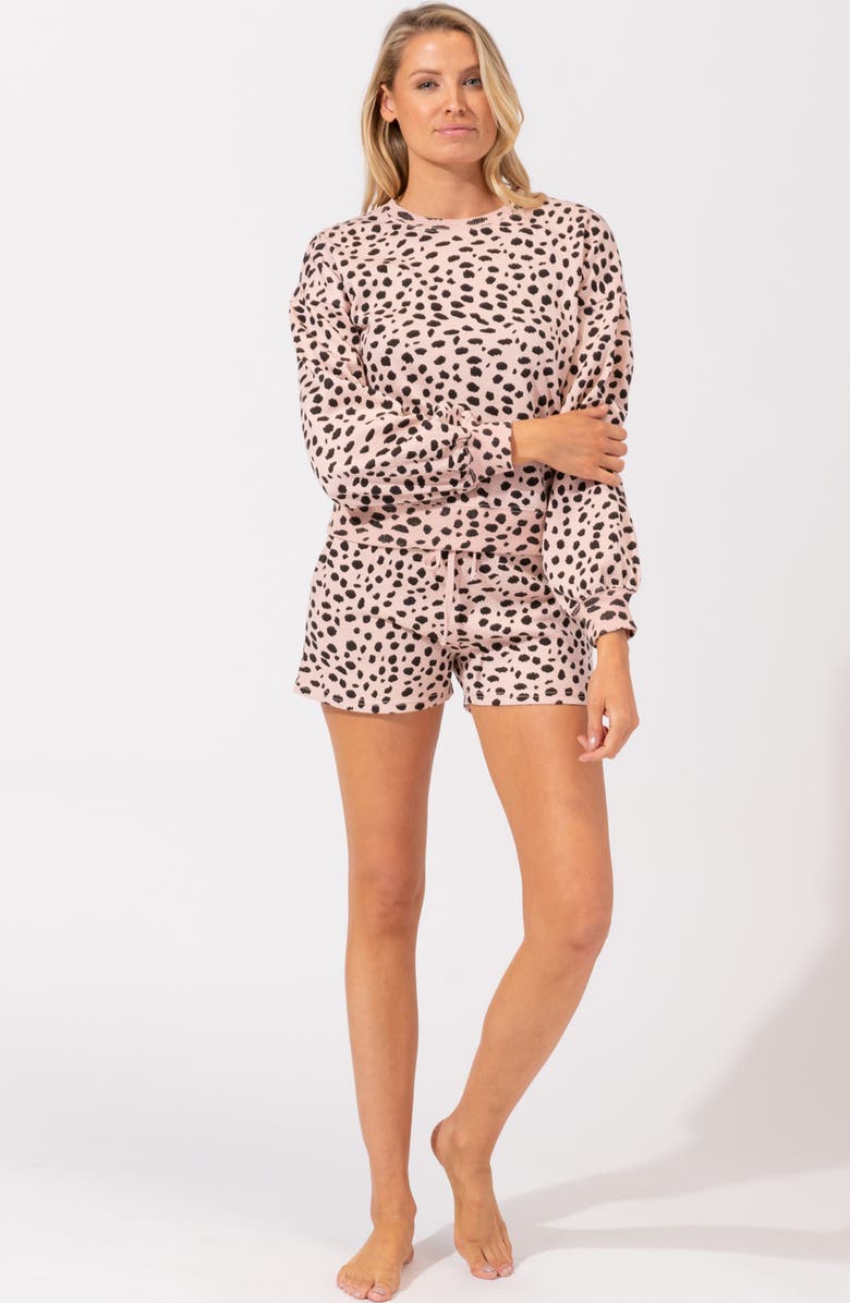 Threads 4 Thought Felicity Animal Print Organic Cotton & Recycled Polyester Shorts, Alternate, color,