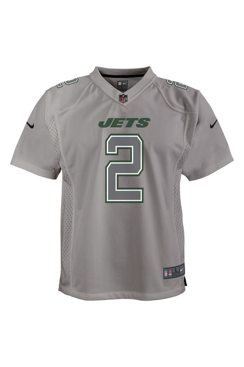 Youth Nike Zach Wilson Gray New York Jets Atmosphere Game Jersey, Alternate, color, Gray