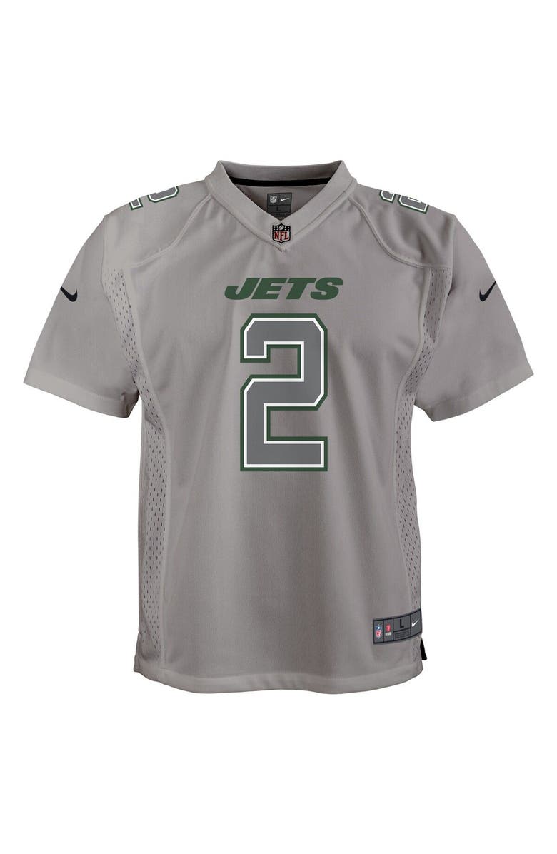 Nike Youth Nike Zach Wilson Gray New York Jets Atmosphere Game Jersey, Alternate, color, 