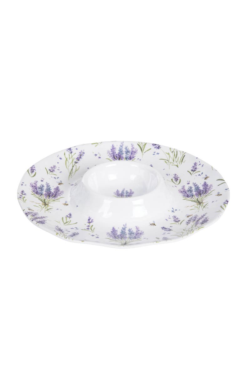 C&F Home Lavender Fields Chip & Dip Novelty Dinnerware Serving Plate 13.4", Alternate, color, Purple