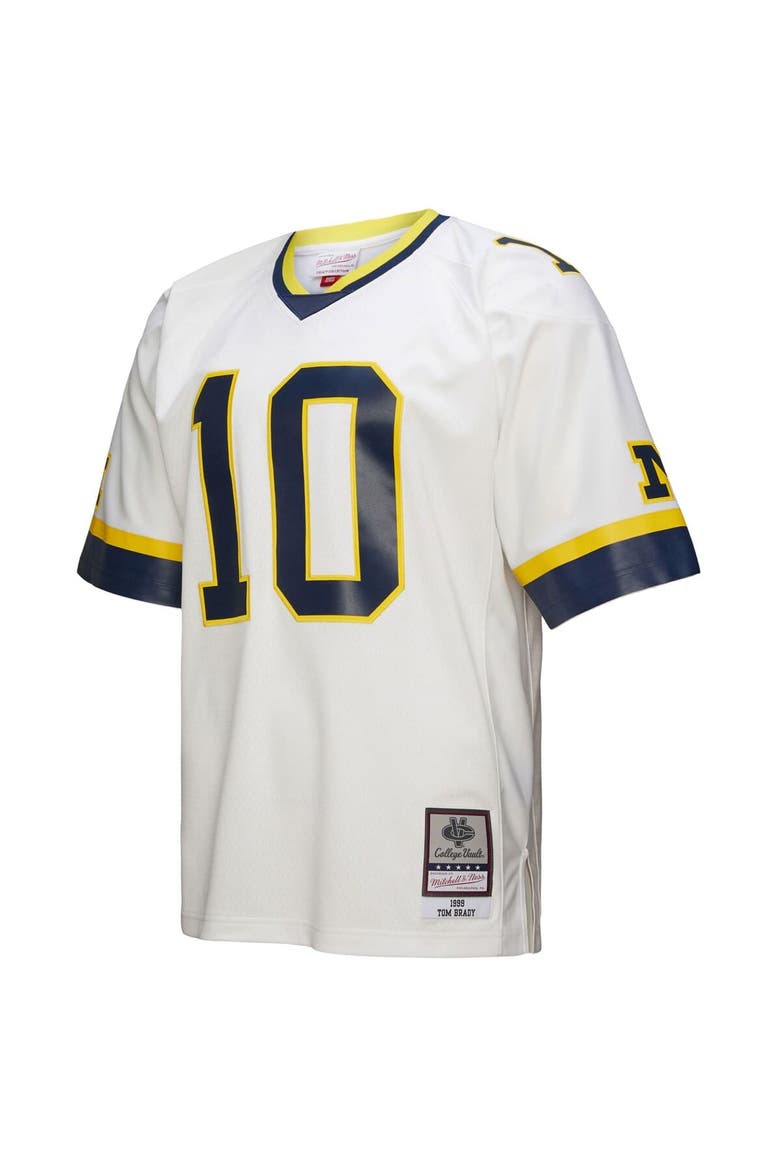 Men's Mitchell & Ness Tom Brady White Michigan Wolverines 1999 Legacy Jersey, Alternate, color, White