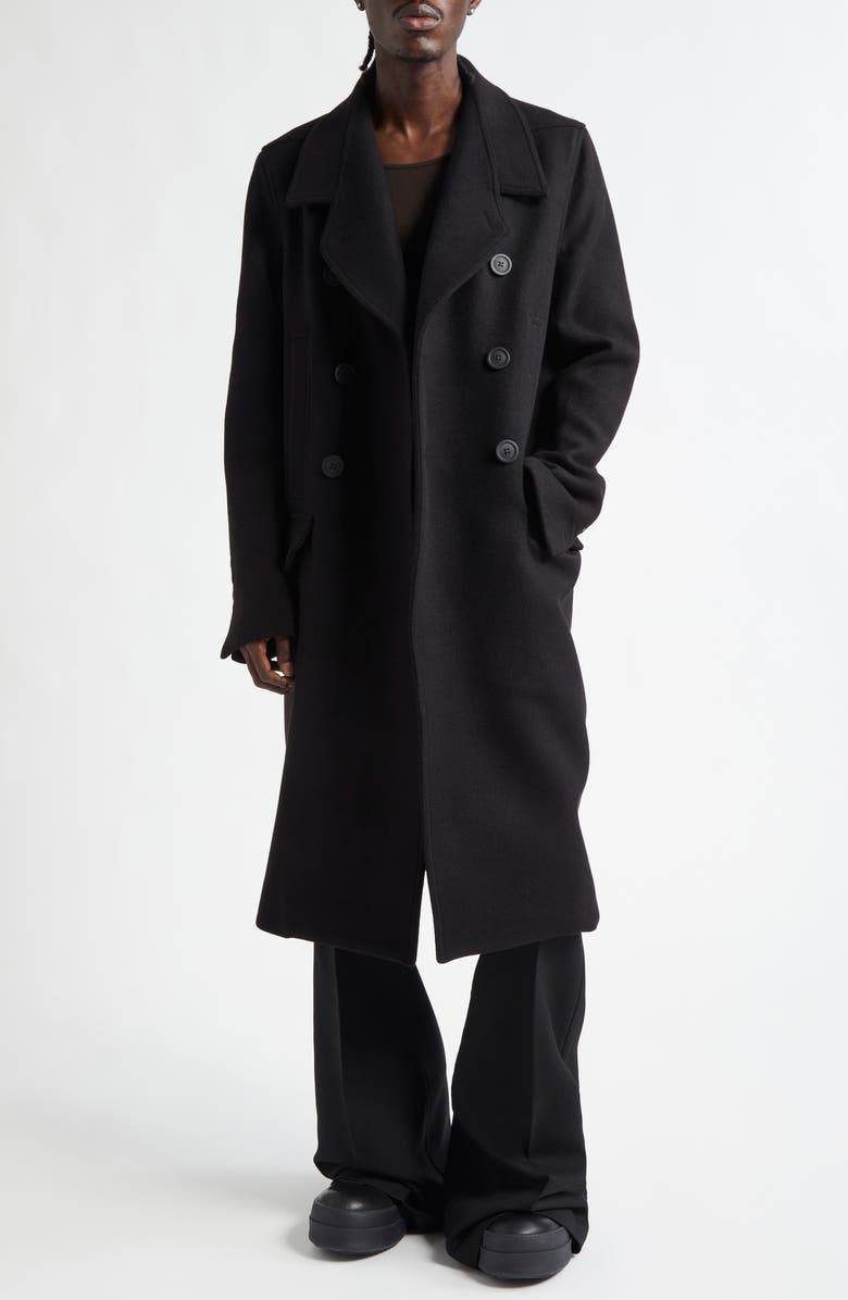 Rick Owens Porterville Melton Wool Officer Coat | Nordstrom