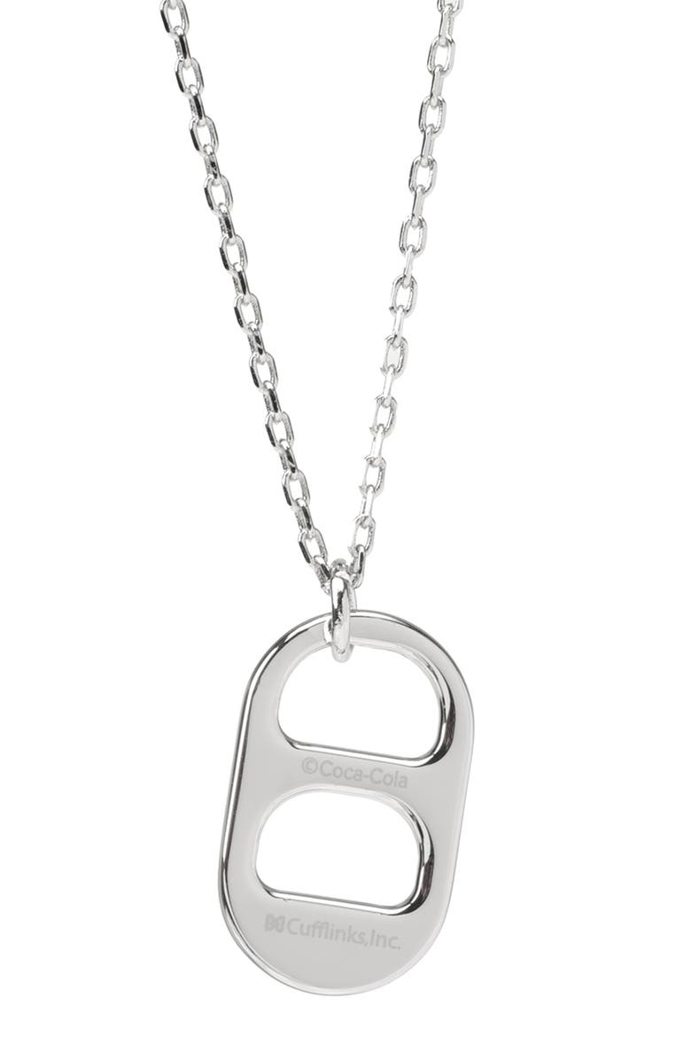 Men's Diet Coke Tab Pendant Necklace, Alternate, color, SILVER