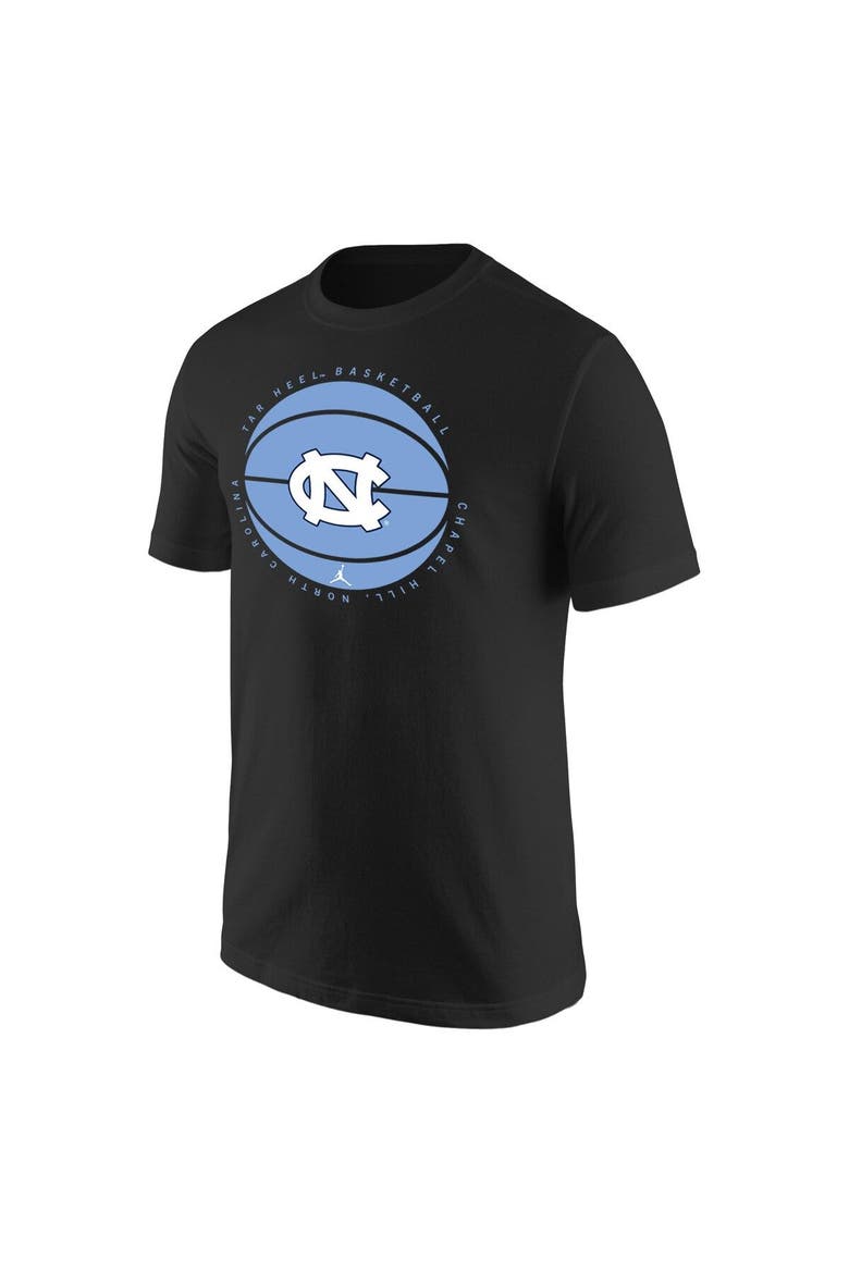 Men's Jordan Brand Black North Carolina Tar Heels Basketball Logo T-Shirt, Alternate, color, Black