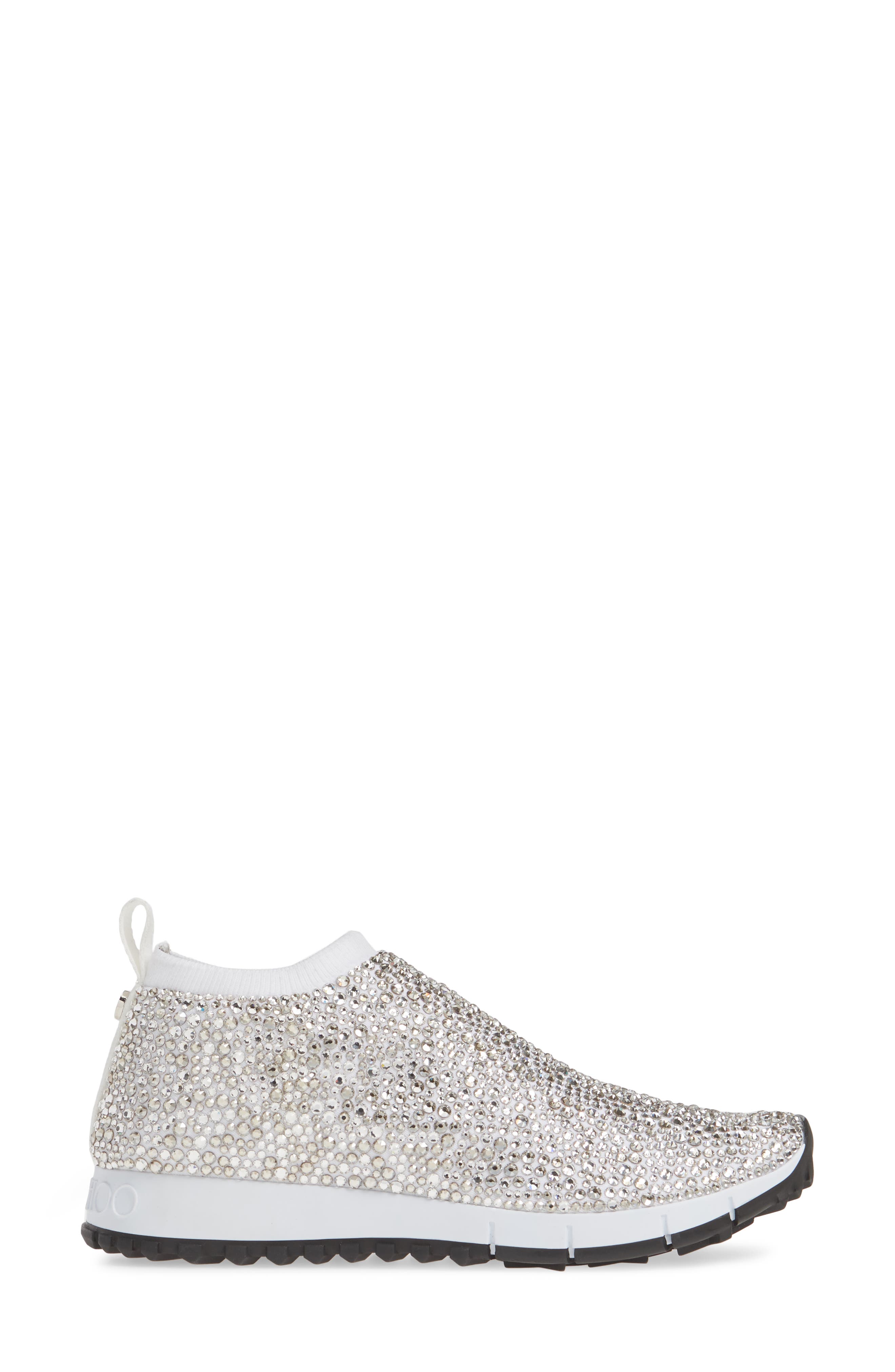 Jimmy Choo Nowary Crystal Embellished Slip-On Sneaker, Alternate, color, 