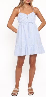 Petal & Pup Keaton Embroidered Cotton Minidress