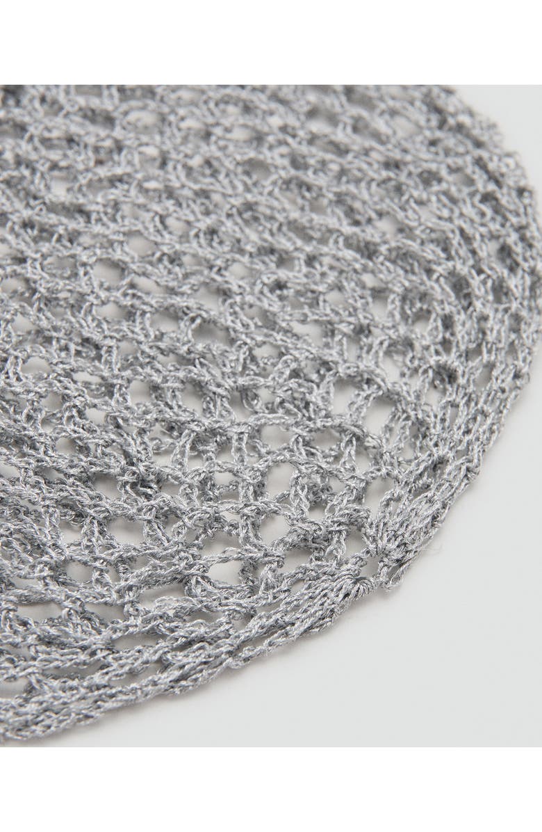 MANGO Button Trim Open Stitch Hat, Alternate, color, Grey