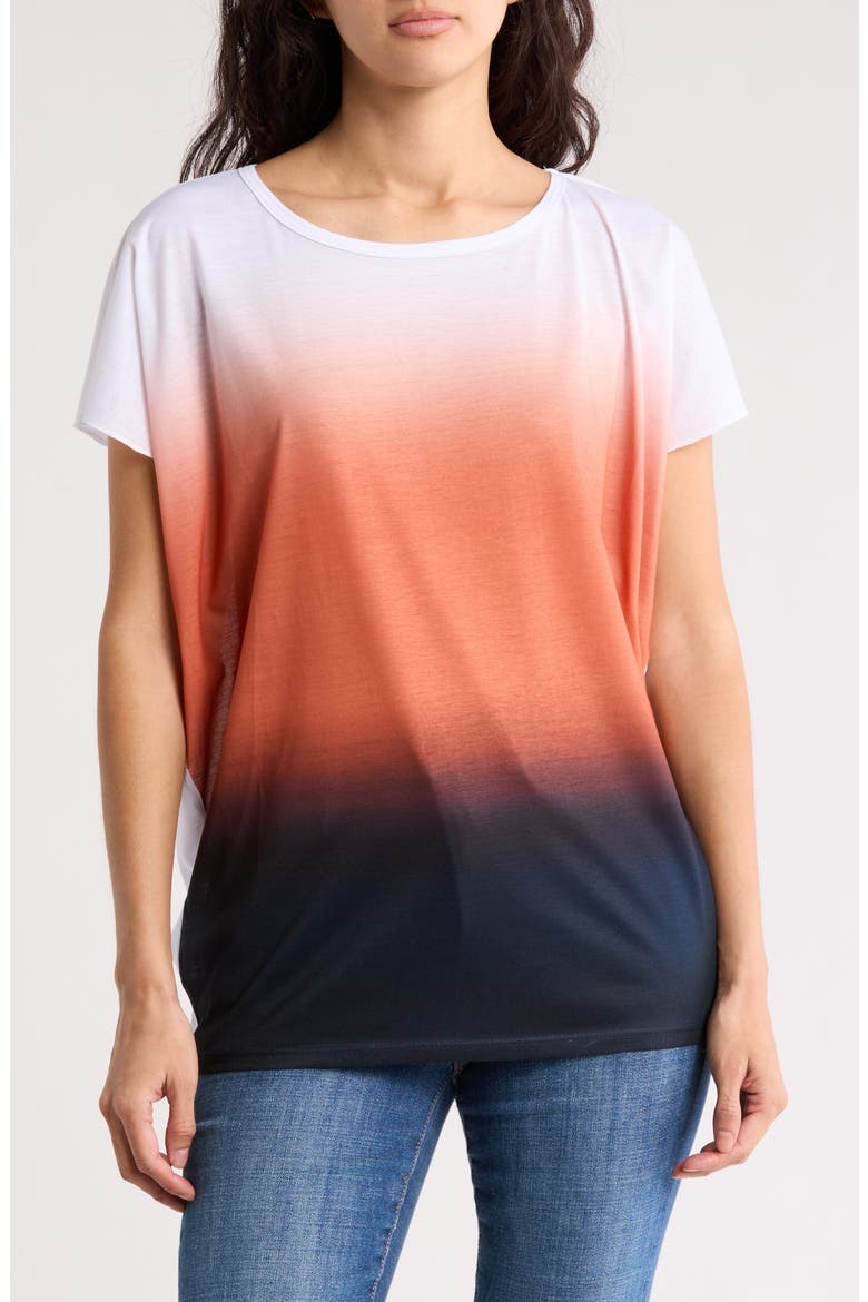 V-Neck Pocket T-Shirt, Main, color, CHARCOAL BLACK BRONZE DIP PRNT