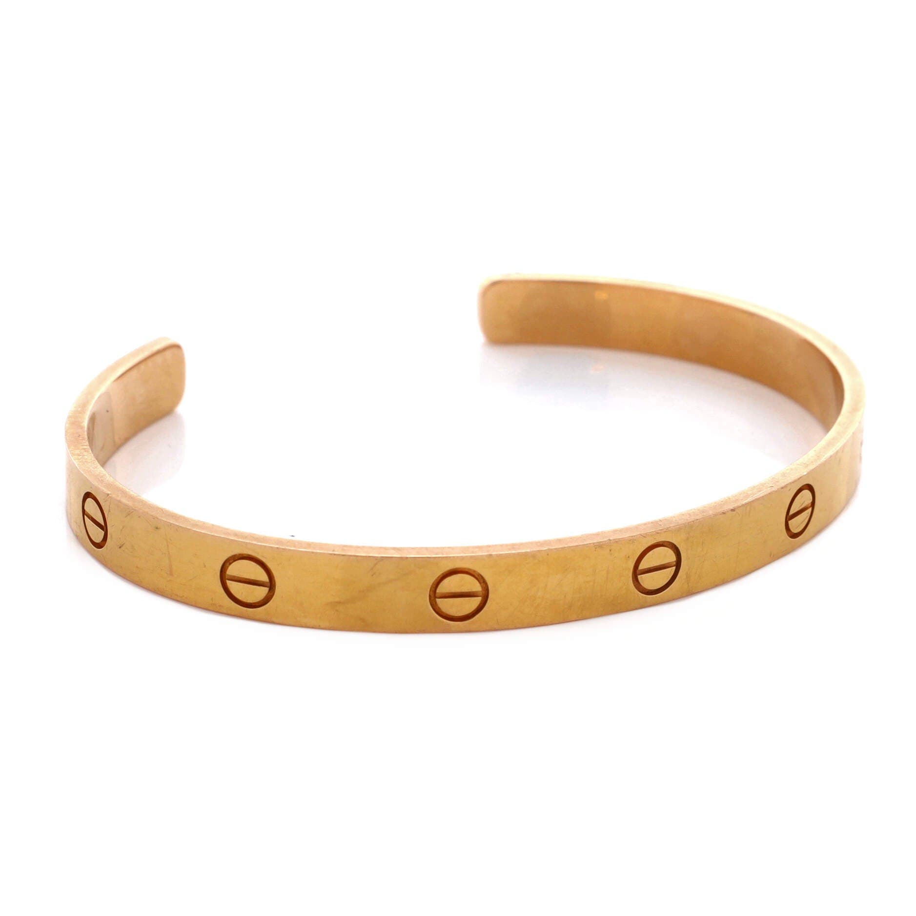 Love Cuff Bracelet 18K Rose Gold, Alternate, color, Metallic Gold