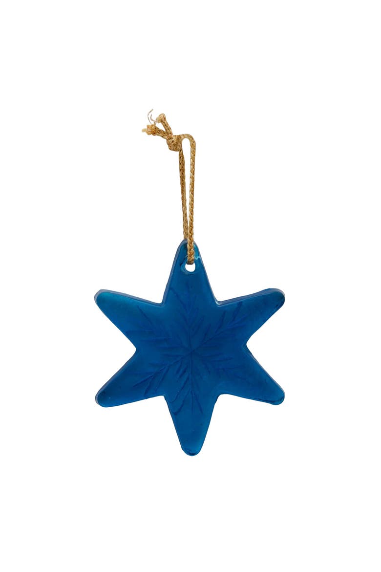 Blue Glass Star Christmas Tree Ornament Set of 3, Alternate, color, Blue