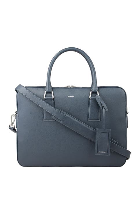 Reconstituted leather briefcase