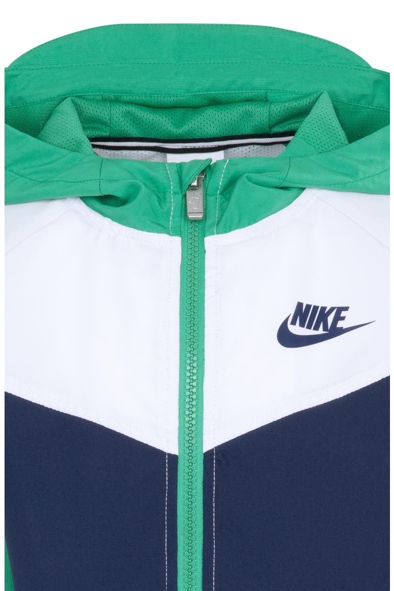 Kids' Windrunner Water Resistant Hooded Jacket, Alternate, color, STADIUM GREEN