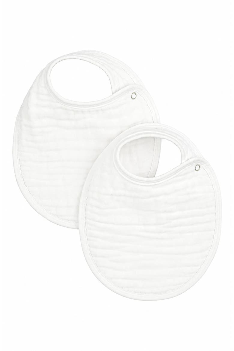 Cloud Muslin Bibs, Main, color, WHITE