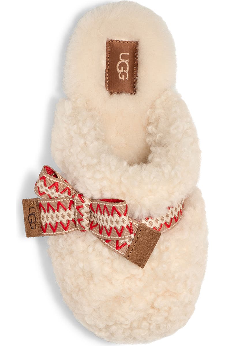 UGG<sup>®</sup> Maxi Curly Genuine Shearling Scuff Slipper, Alternate, color, Natural